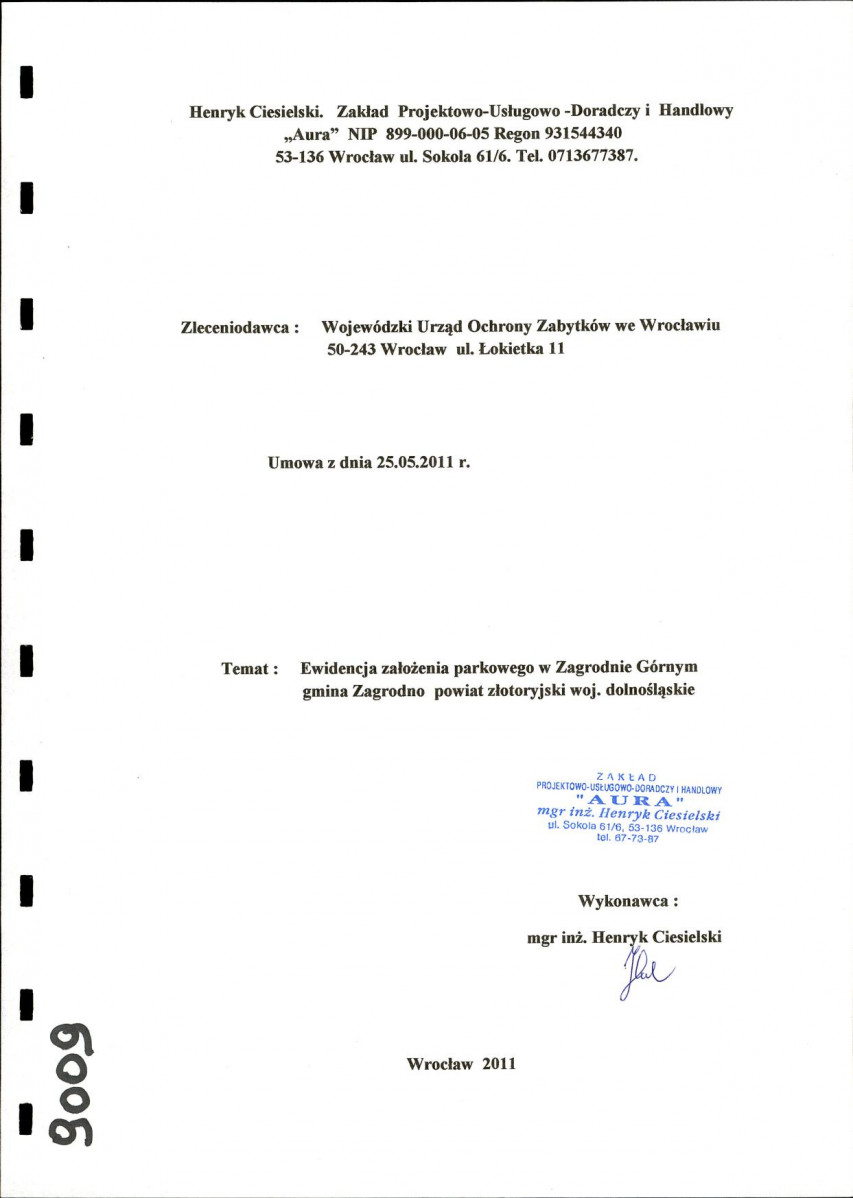 EP - Ewidencja parkowa, skan nr 1