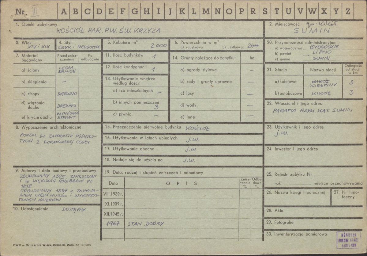 KZ - Karta zielona, skan nr 1