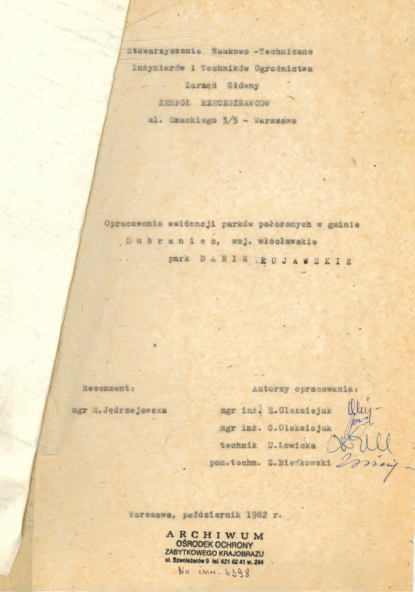 EP - Ewidencja parkowa, skan nr 4
