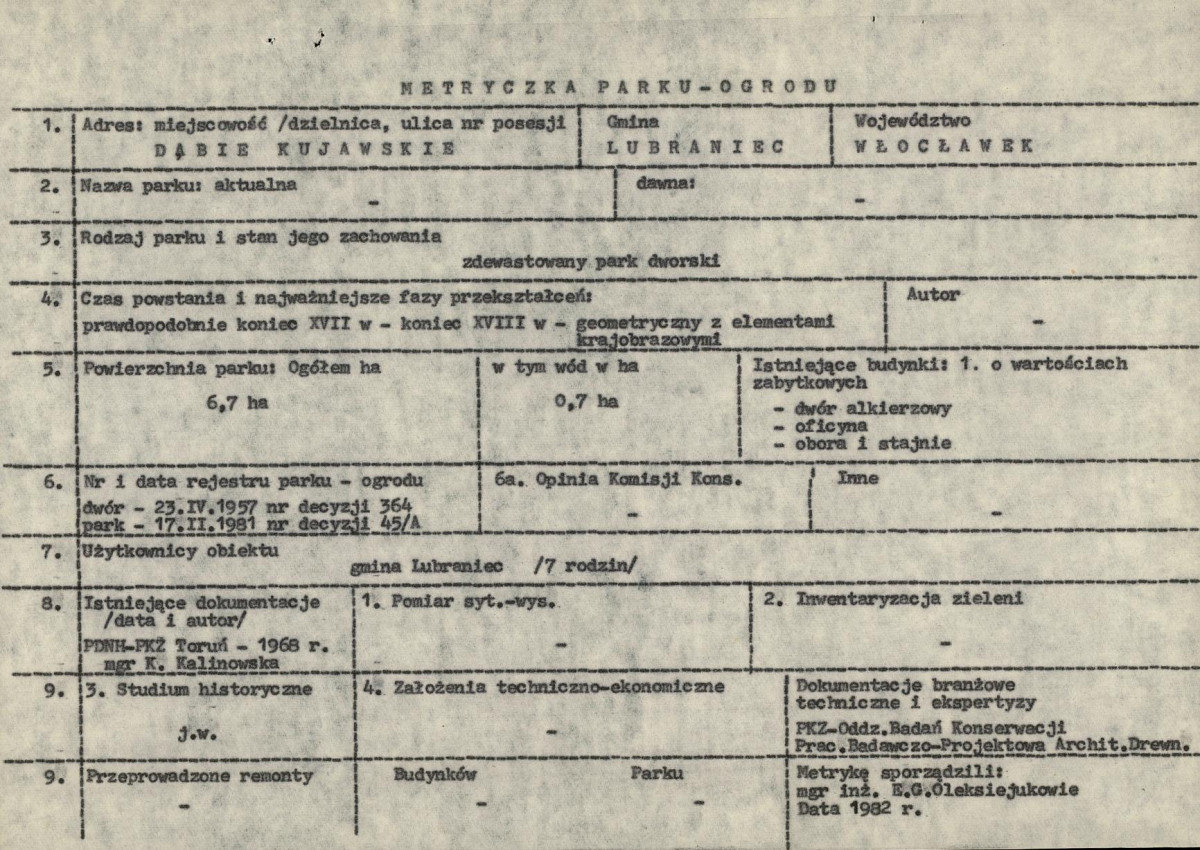 EP - Ewidencja parkowa, skan nr 7