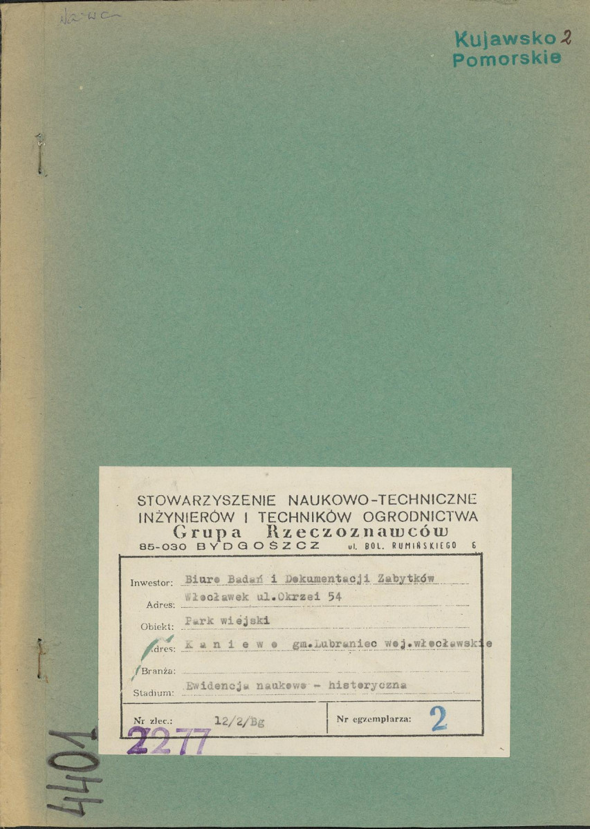 EP - Ewidencja parkowa, skan nr 1