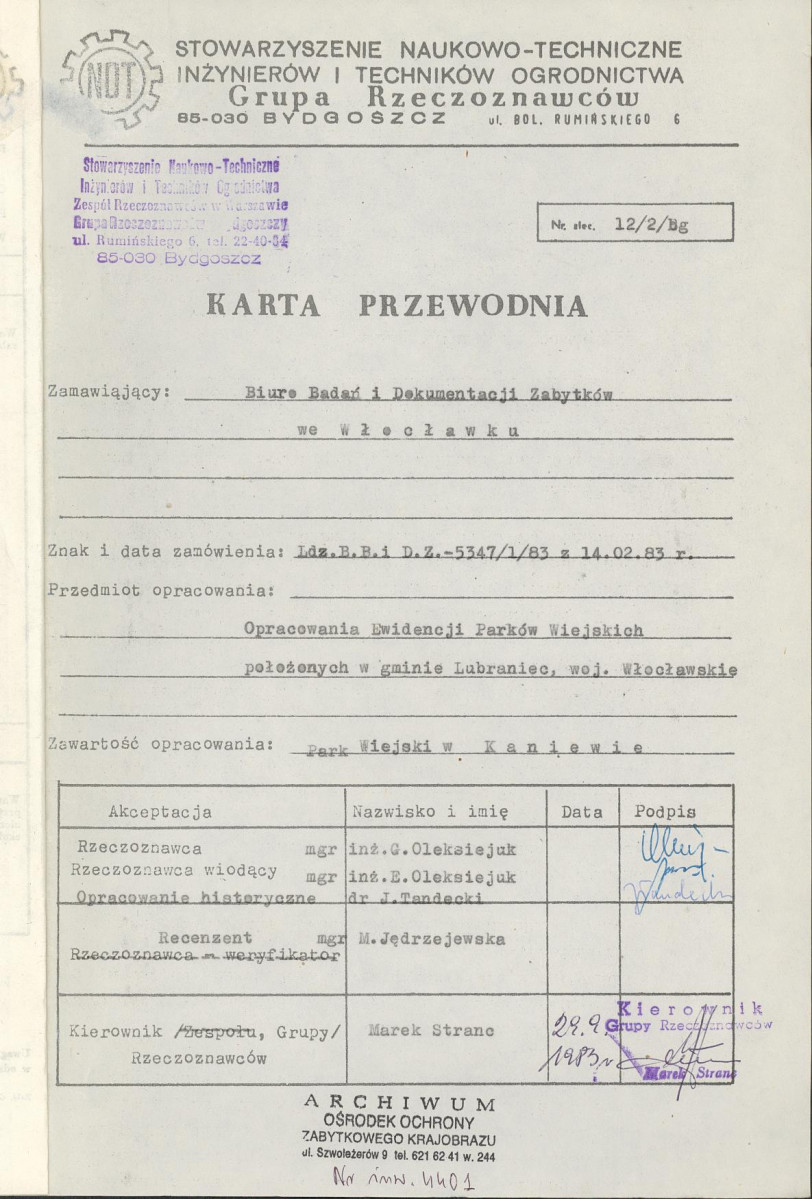 EP - Ewidencja parkowa, skan nr 4