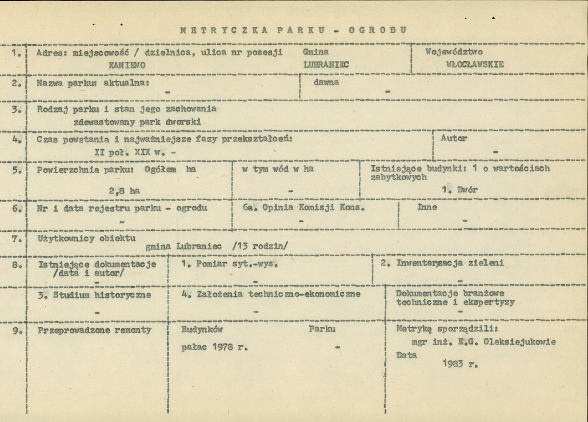 EP - Ewidencja parkowa, skan nr 5
