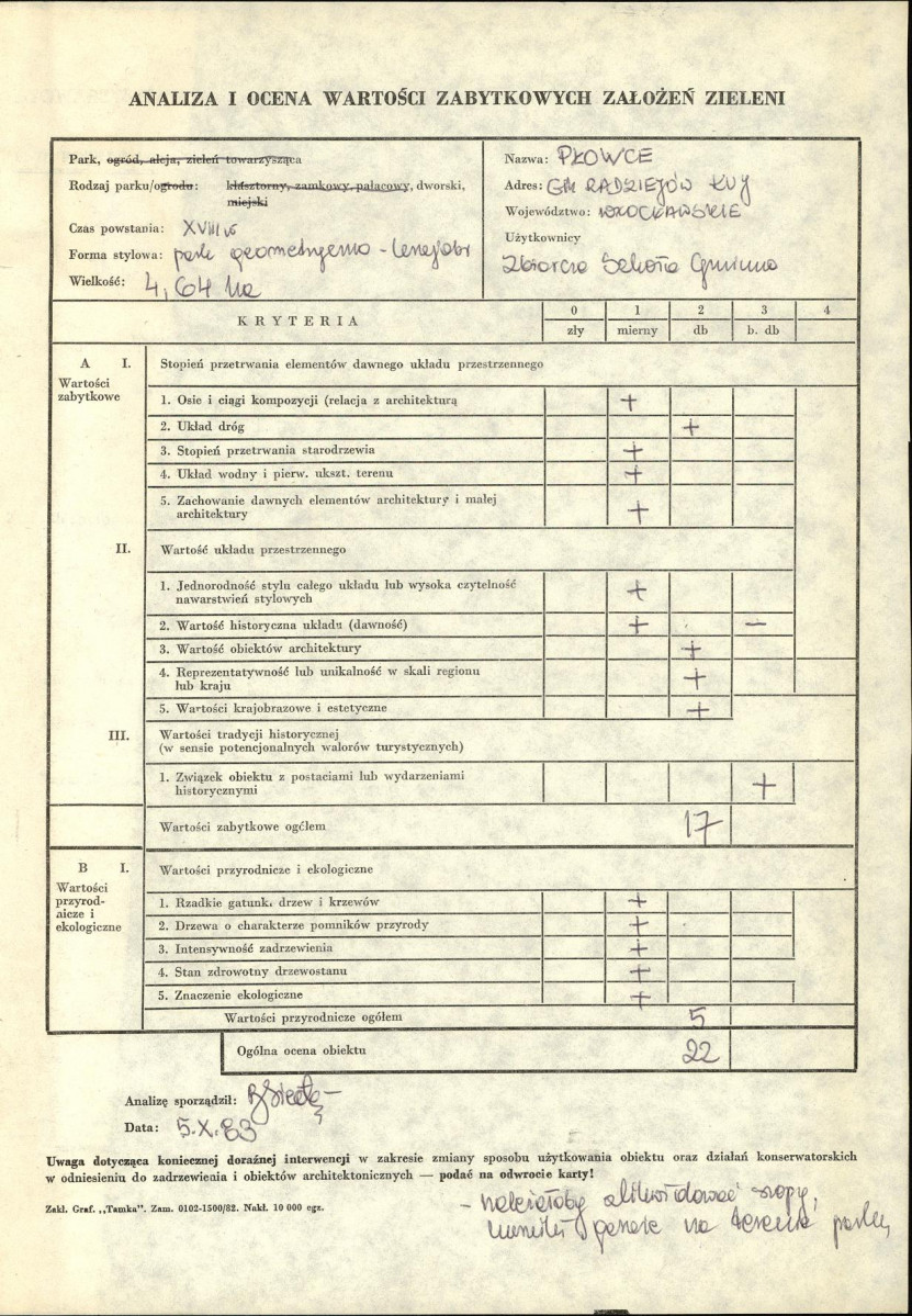 EP - Ewidencja parkowa, skan nr 3