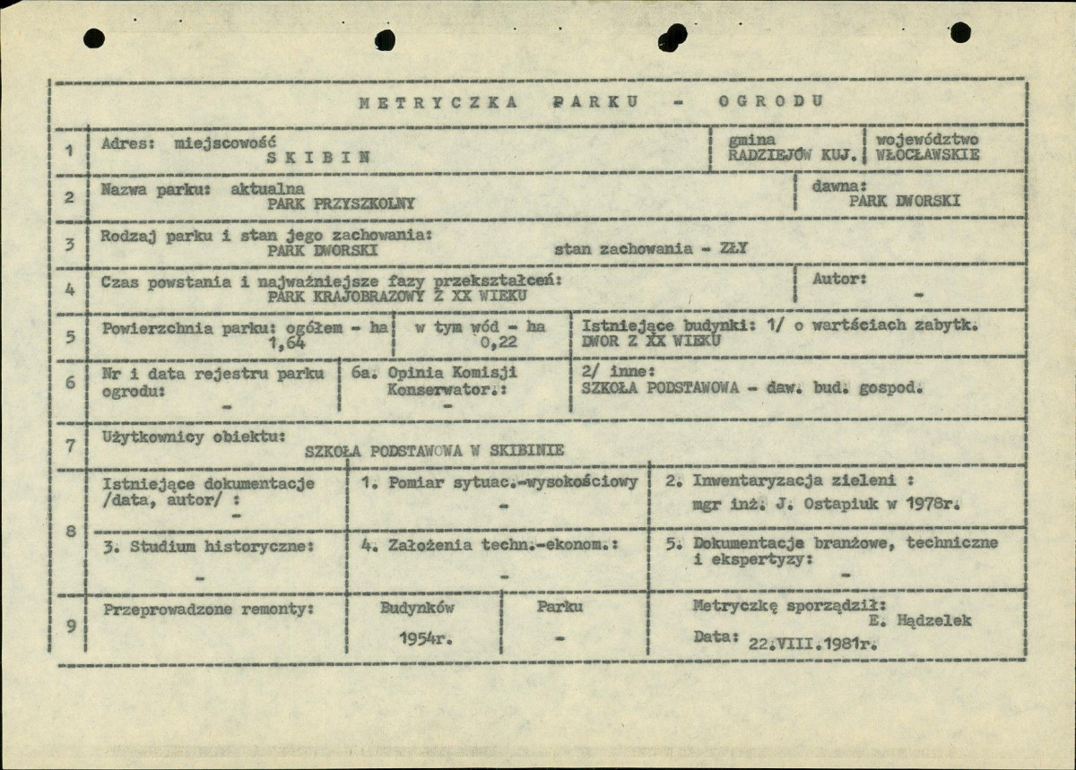 EP - Ewidencja parkowa, skan nr 8