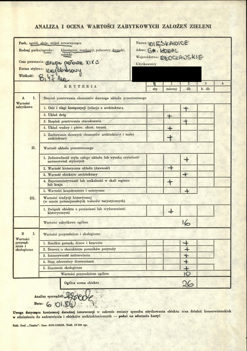 EP - Ewidencja parkowa, skan nr 3