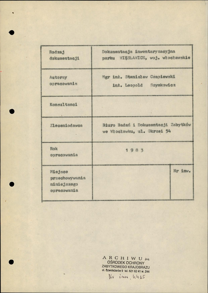 EP - Ewidencja parkowa, skan nr 6