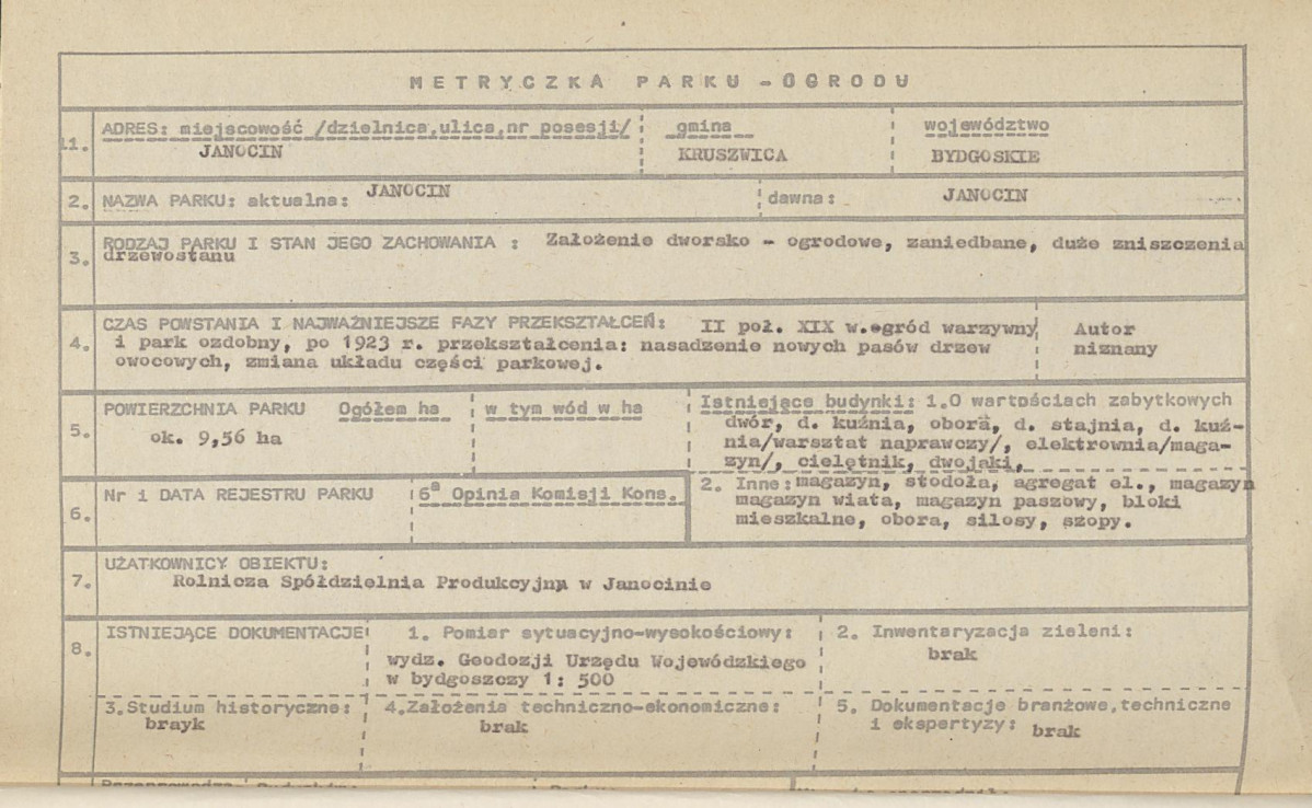 EP - Ewidencja parkowa, skan nr 5