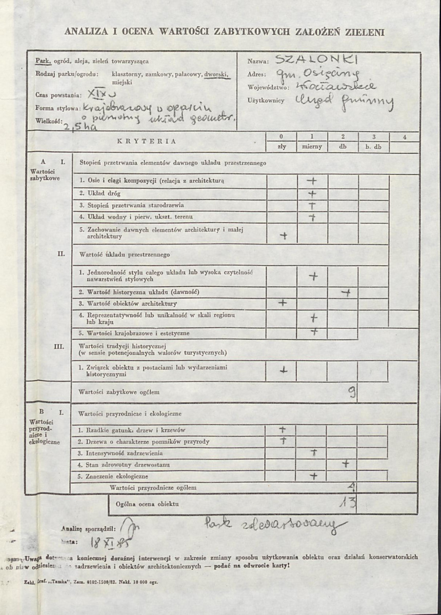 EP - Ewidencja parkowa, skan nr 3