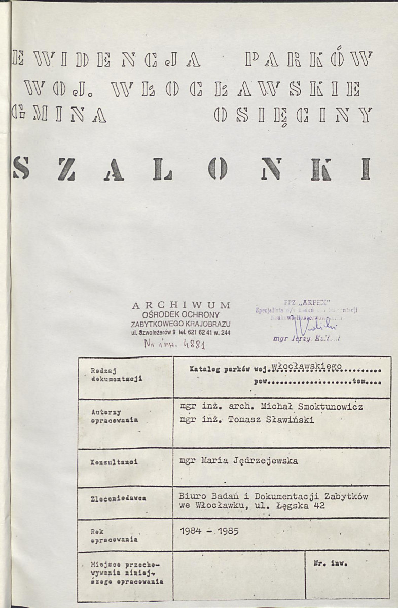 EP - Ewidencja parkowa, skan nr 4