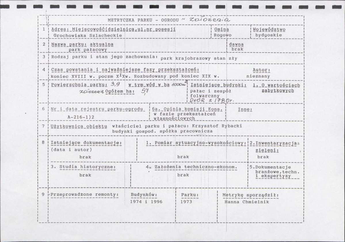 EP - Ewidencja parkowa, skan nr 5