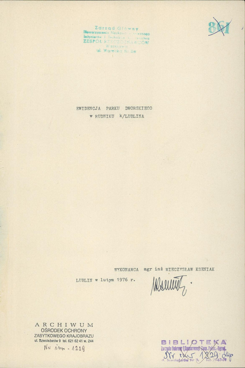 EP - Ewidencja parkowa, skan nr 3