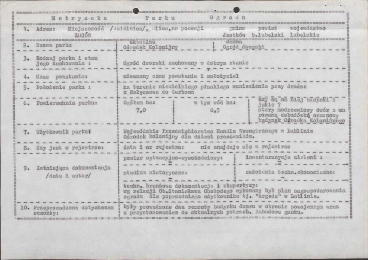 EP - Ewidencja parkowa, skan nr 5