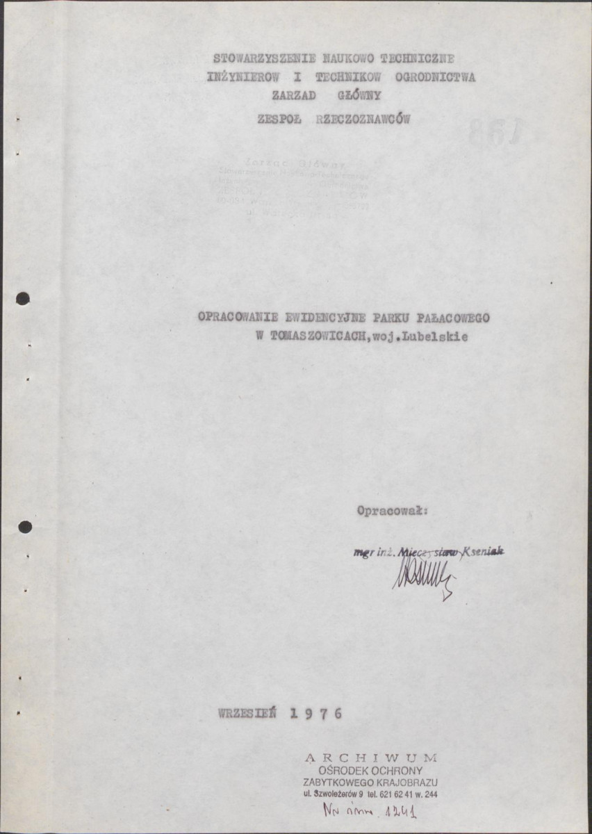 EP - Ewidencja parkowa, skan nr 4