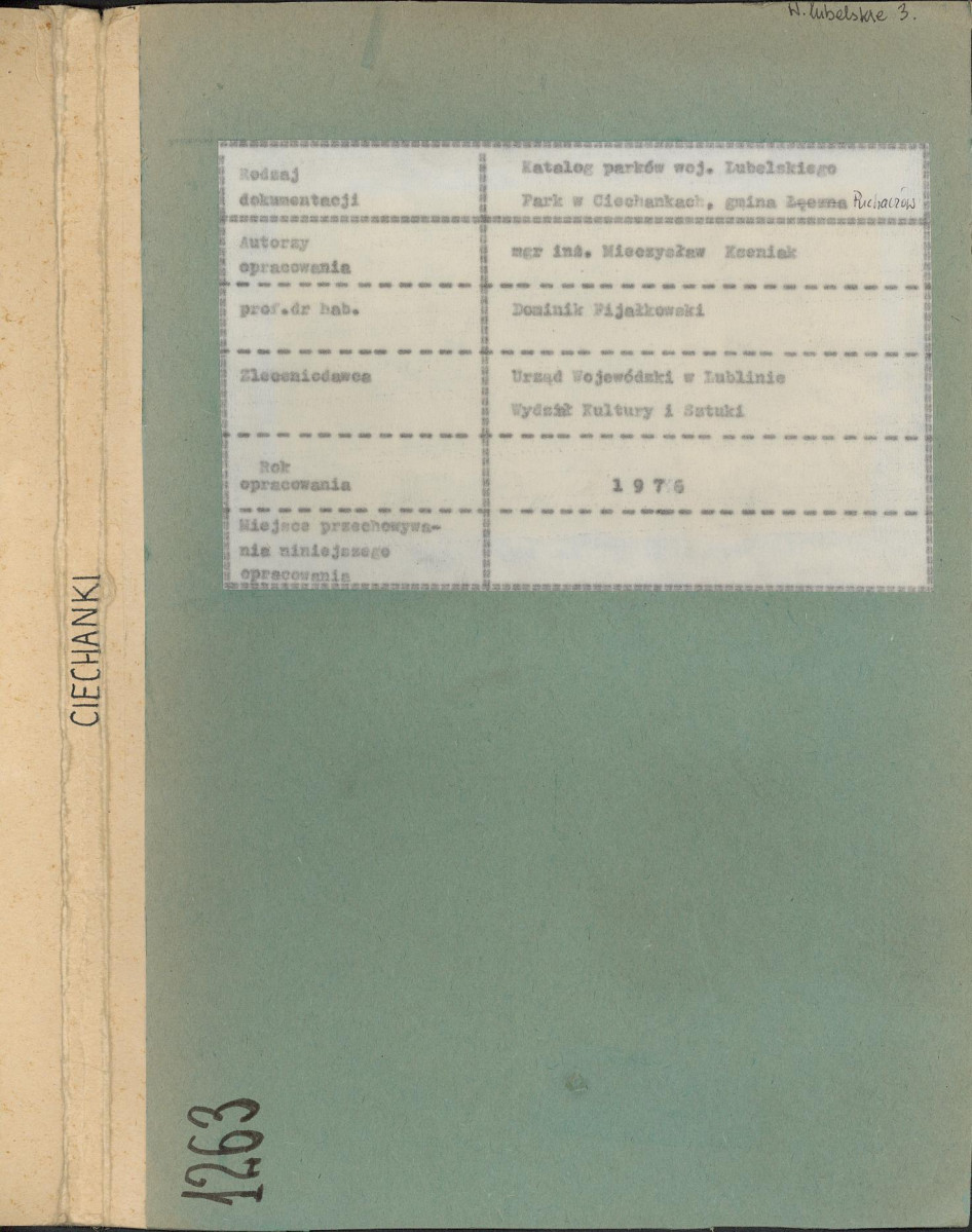 Ewidencja parkowa, skan nr 1