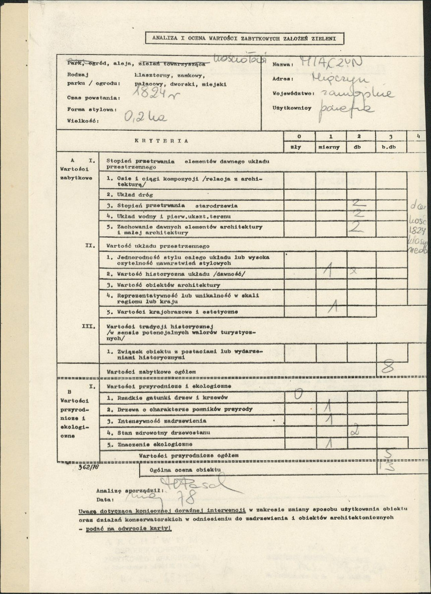 EP - Ewidencja parkowa, skan nr 3