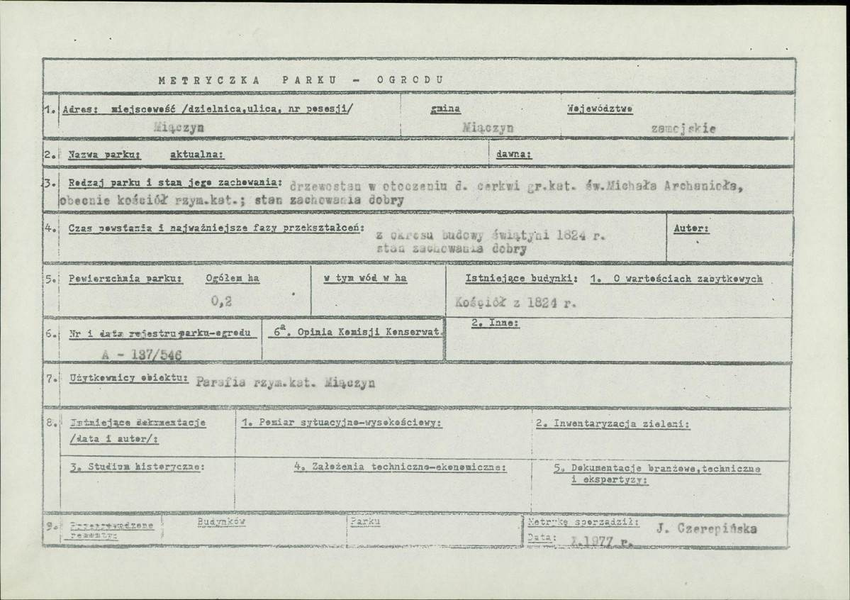EP - Ewidencja parkowa, skan nr 5