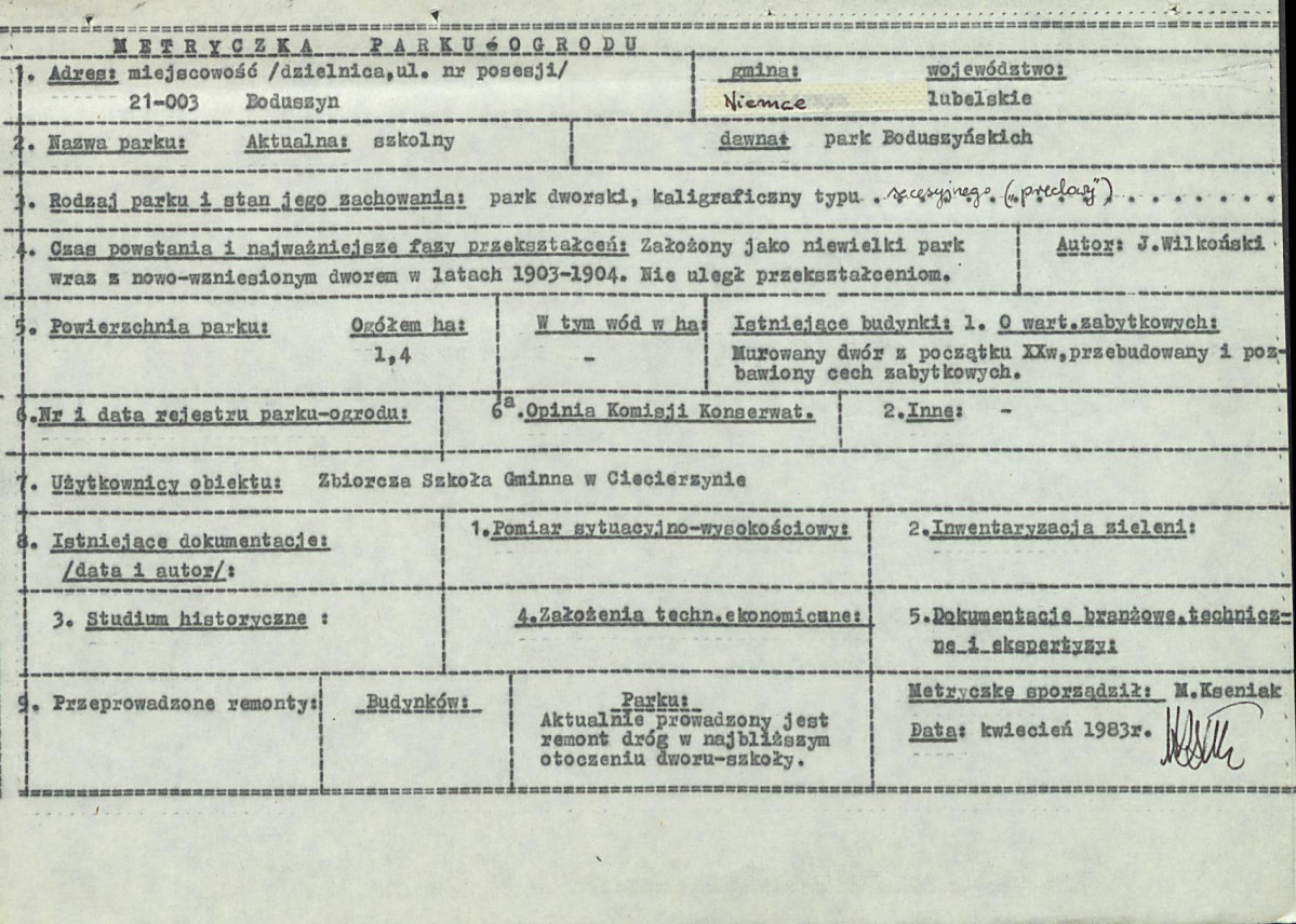 EP - Ewidencja parkowa, skan nr 7
