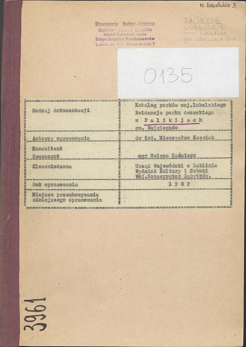 Ewidencja parkowa, skan nr 1