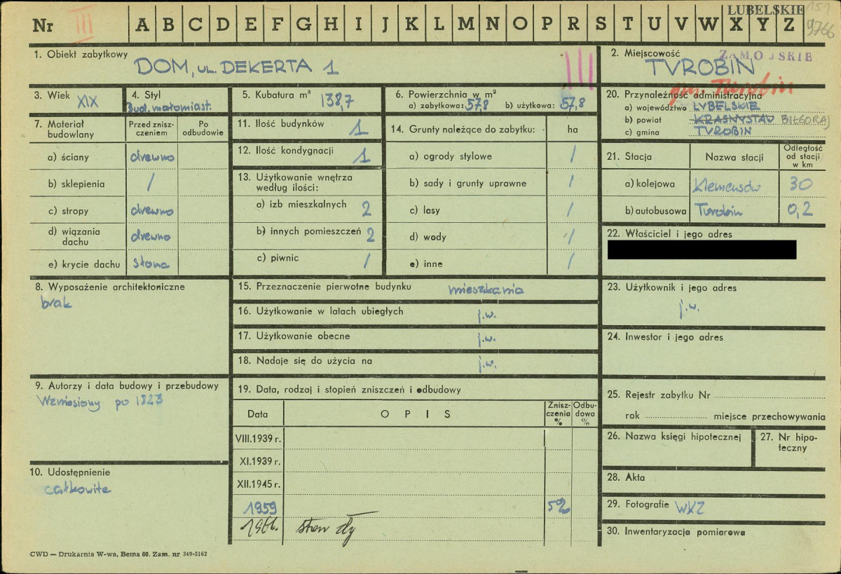 KZ - Karta zielona, skan nr 1