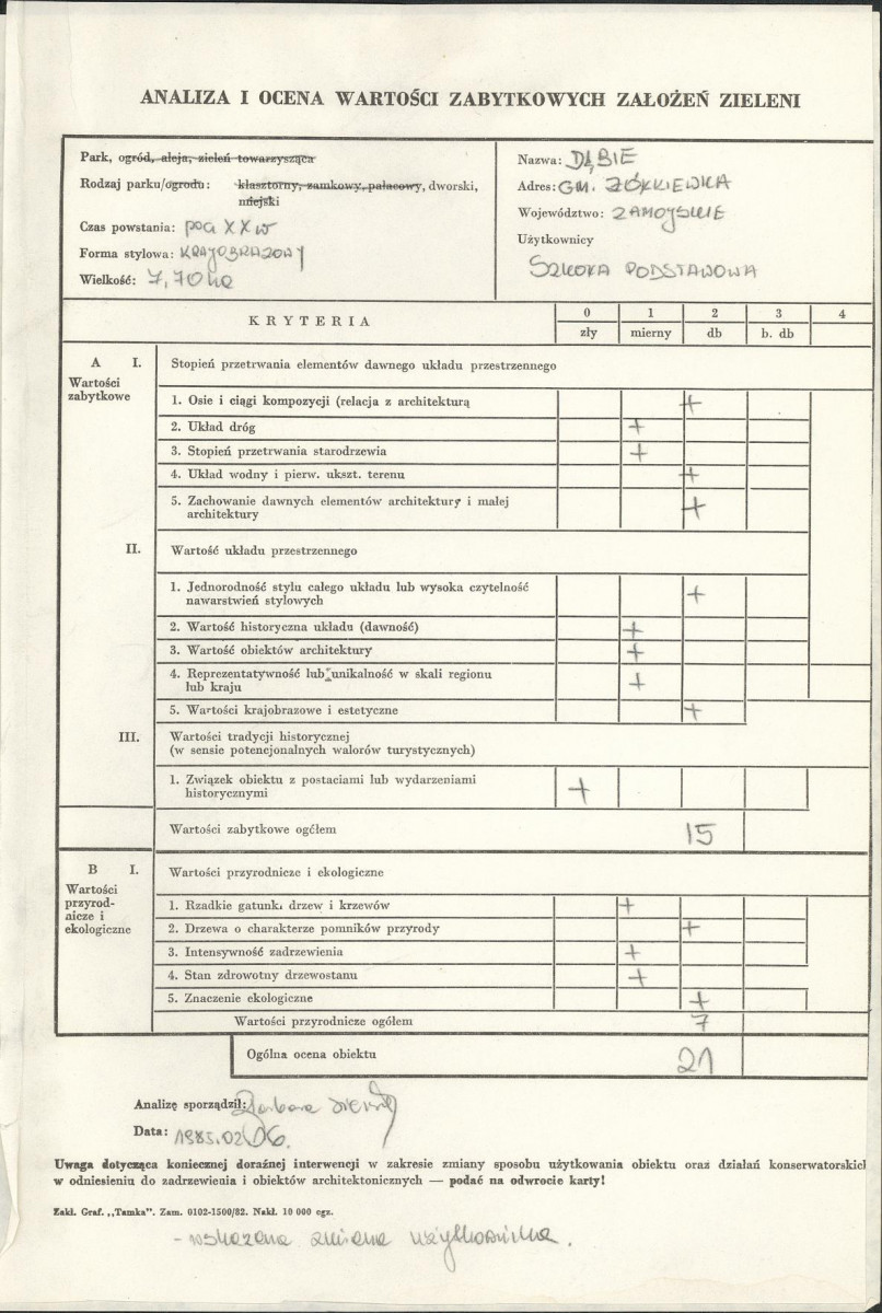EP - Ewidencja parkowa, skan nr 3