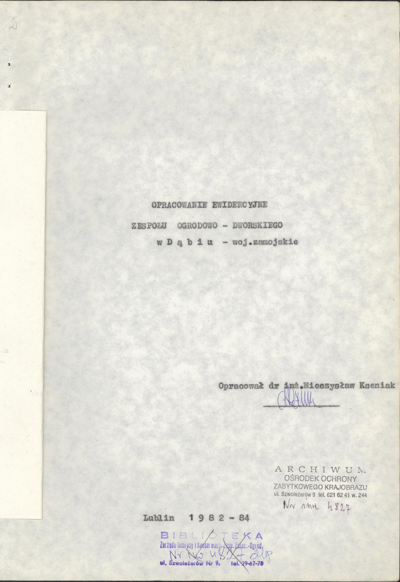 EP - Ewidencja parkowa, skan nr 5