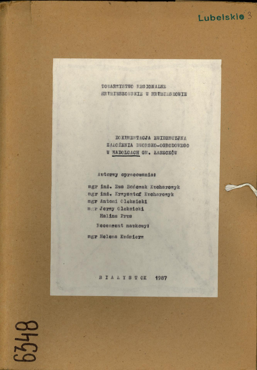 EP - Ewidencja parkowa, skan nr 1