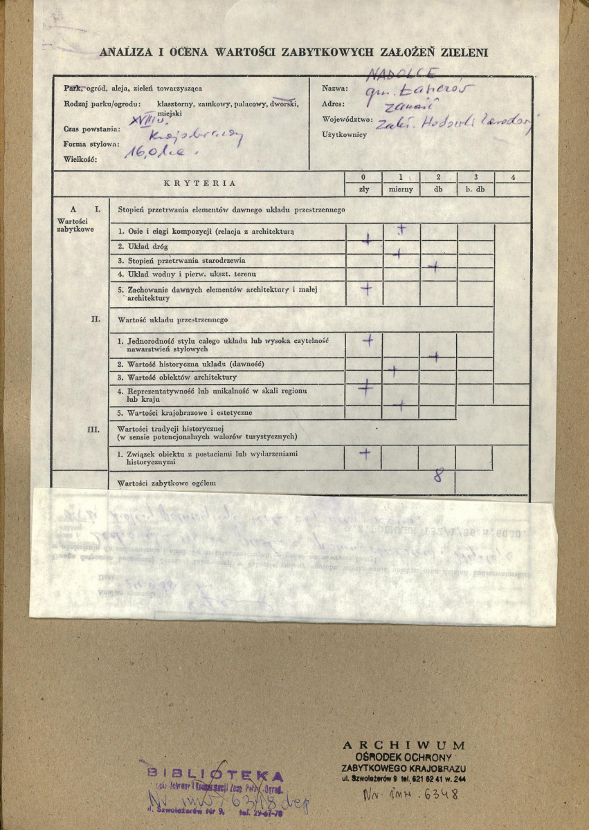 EP - Ewidencja parkowa, skan nr 2