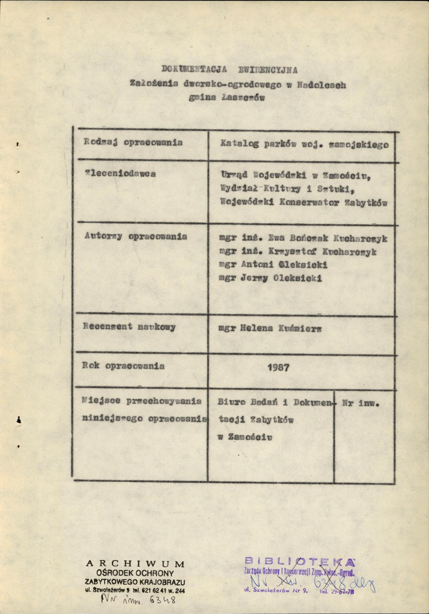 EP - Ewidencja parkowa, skan nr 5