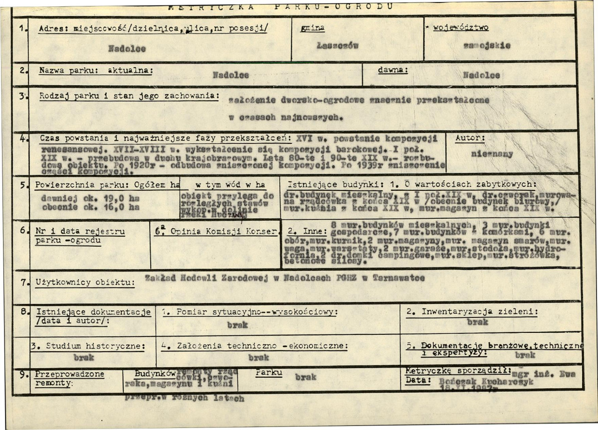 EP - Ewidencja parkowa, skan nr 6