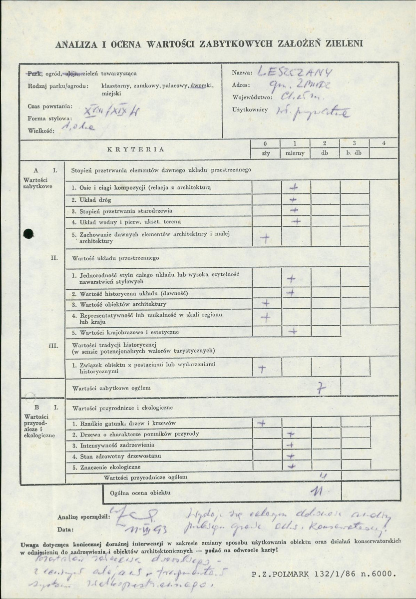 EP - Ewidencja parkowa, skan nr 3