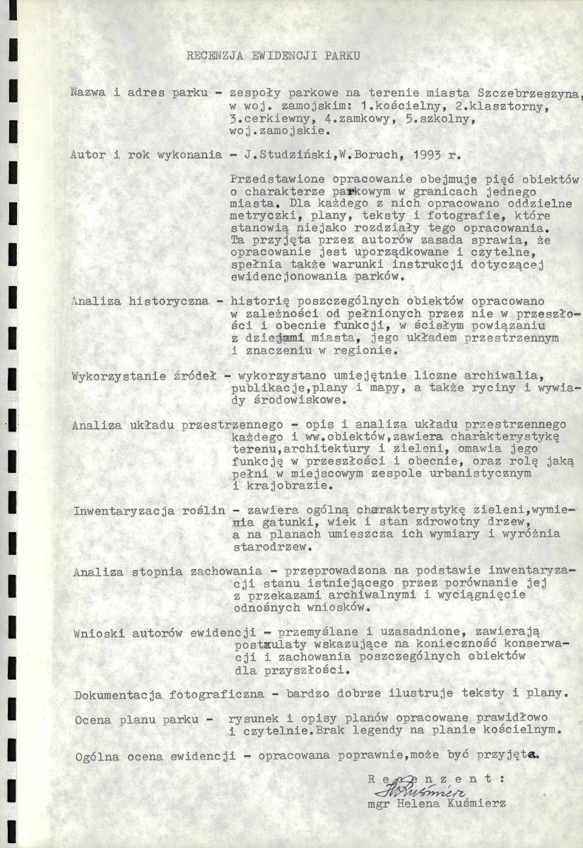 EP - Ewidencja parkowa, skan nr 4