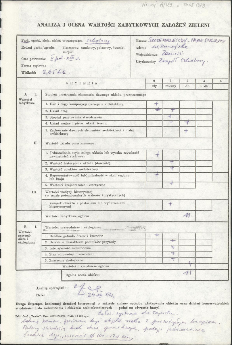 EP - Ewidencja parkowa, skan nr 5