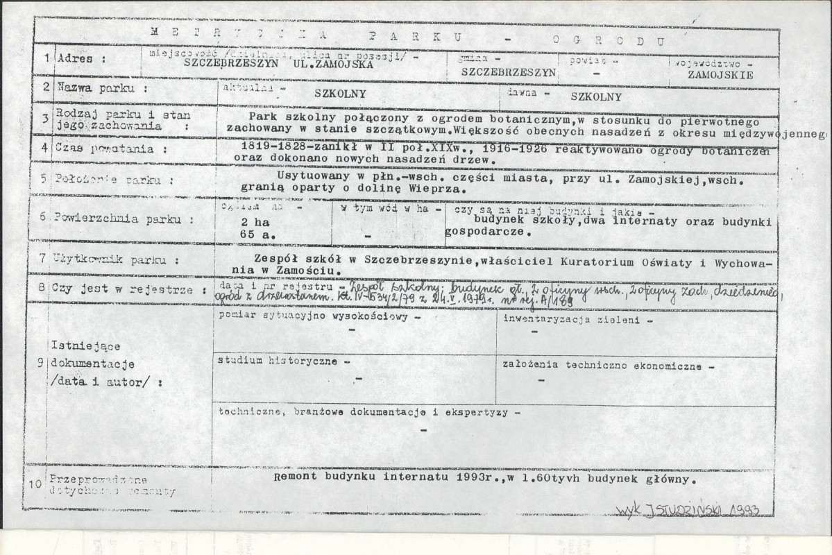 EP - Ewidencja parkowa, skan nr 6