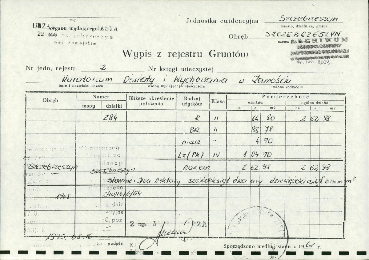 EP - Ewidencja parkowa, skan nr 7