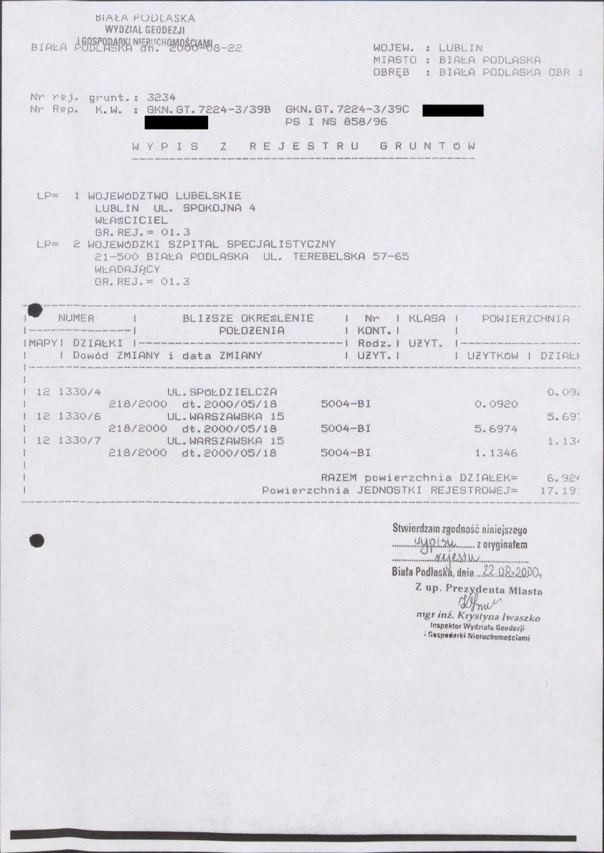 EP - Ewidencja parkowa, skan nr 9