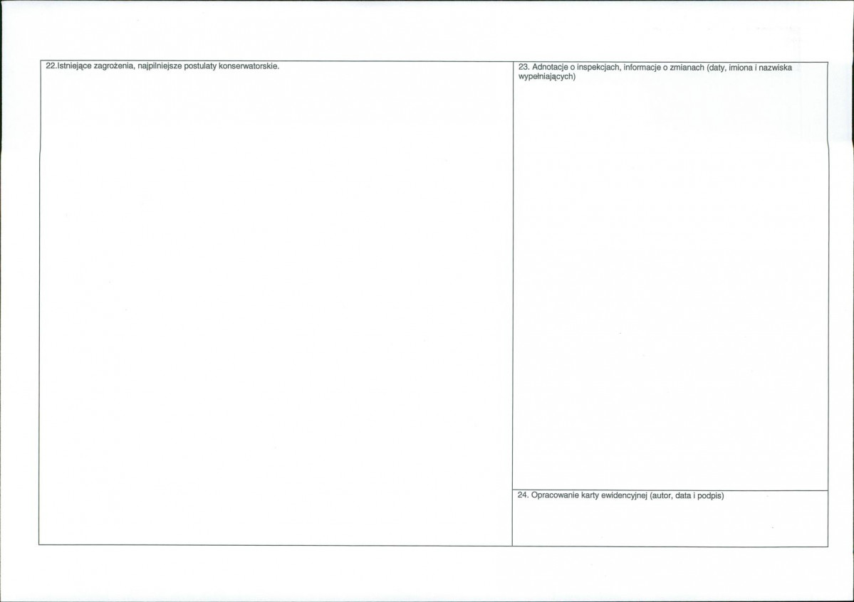 Karta obiektu niewpisanego do rejestru, skan nr 2