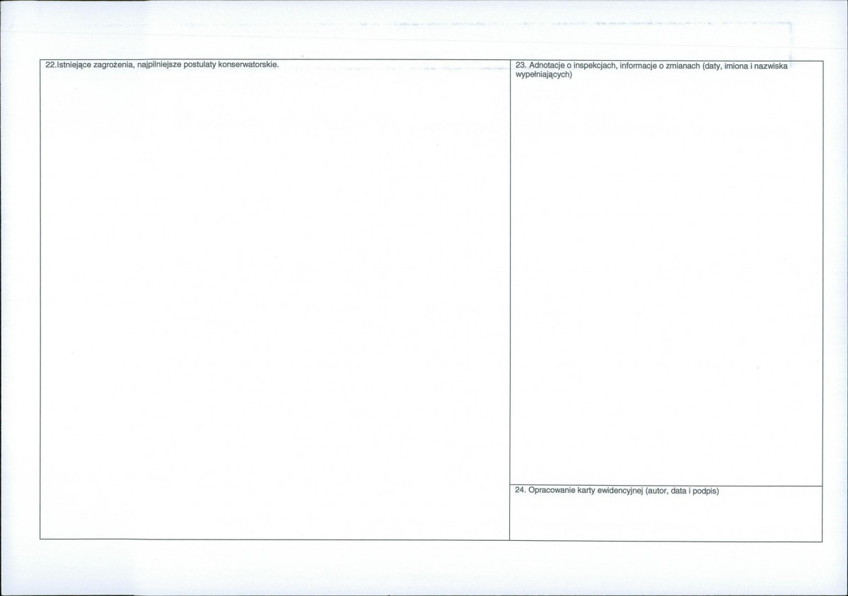 Karta obiektu niewpisanego do rejestru, skan nr 2
