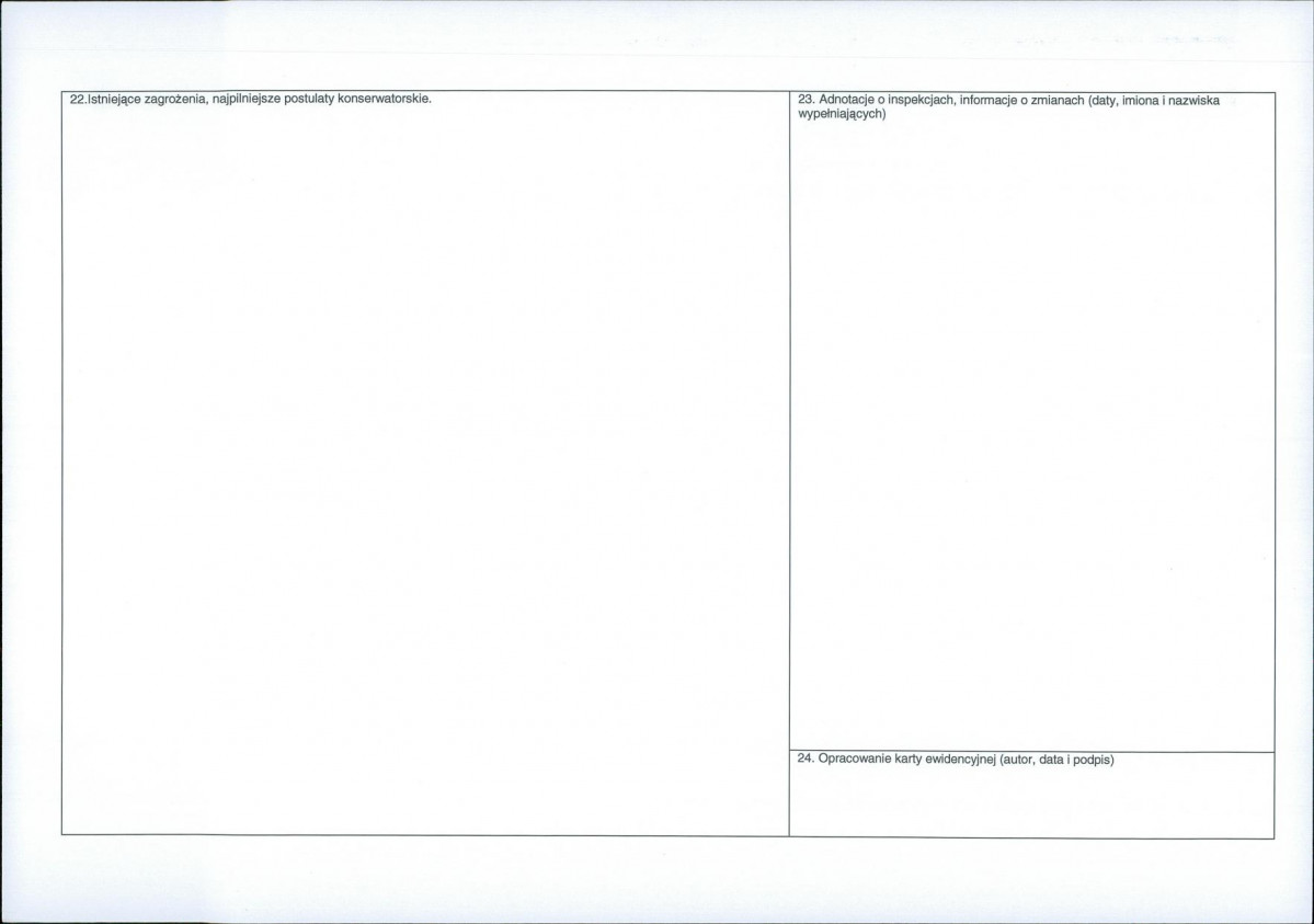 Karta obiektu niewpisanego do rejestru, skan nr 2