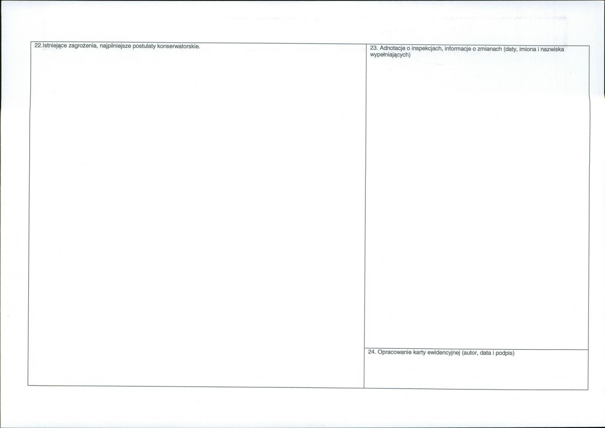 Karta obiektu niewpisanego do rejestru, skan nr 2