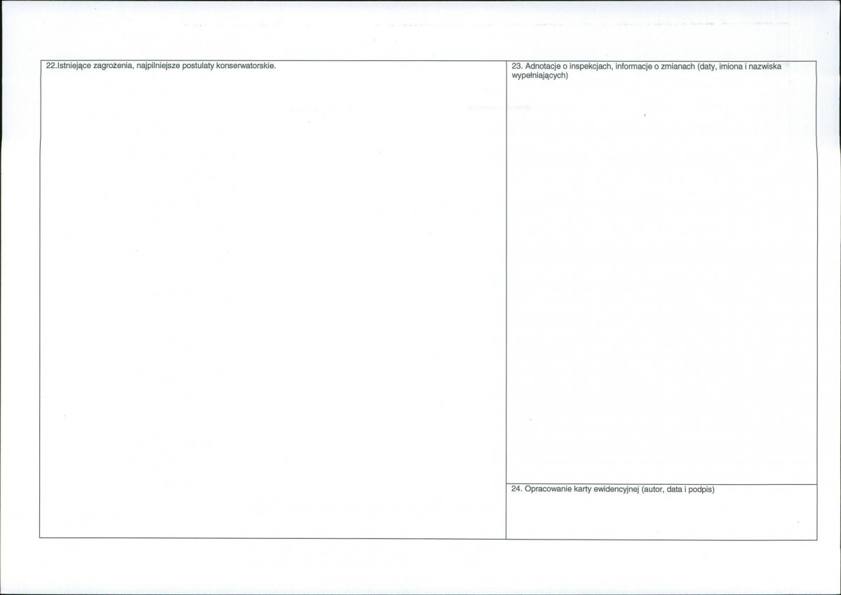Karta obiektu niewpisanego do rejestru, skan nr 2