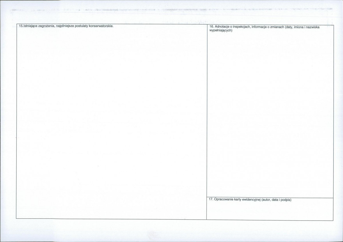 Karta obiektu niewpisanego do rejestru, skan nr 2