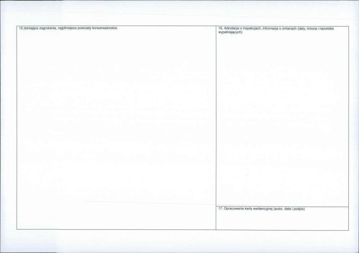 Karta obiektu niewpisanego do rejestru, skan nr 2