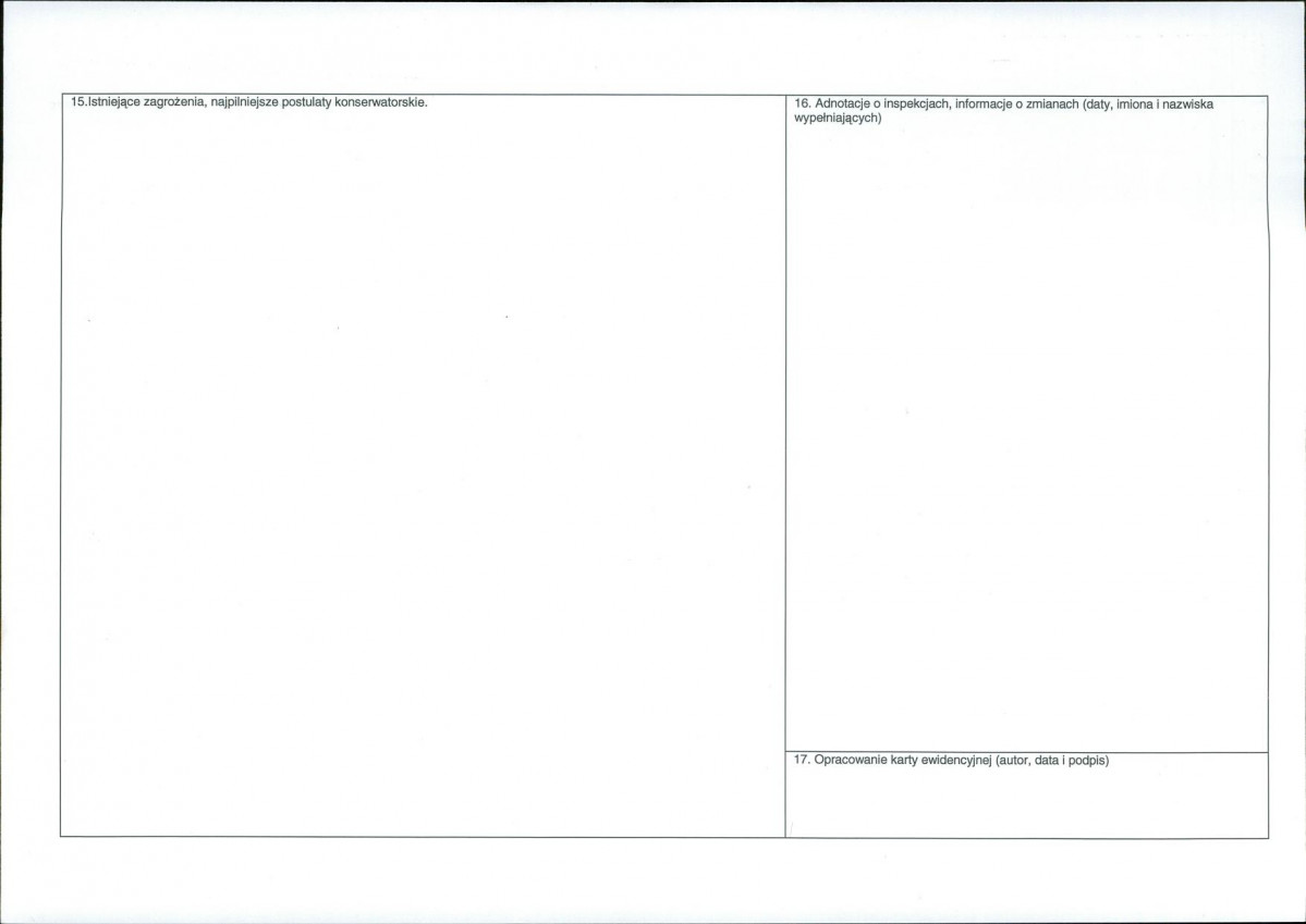 Karta obiektu niewpisanego do rejestru, skan nr 2