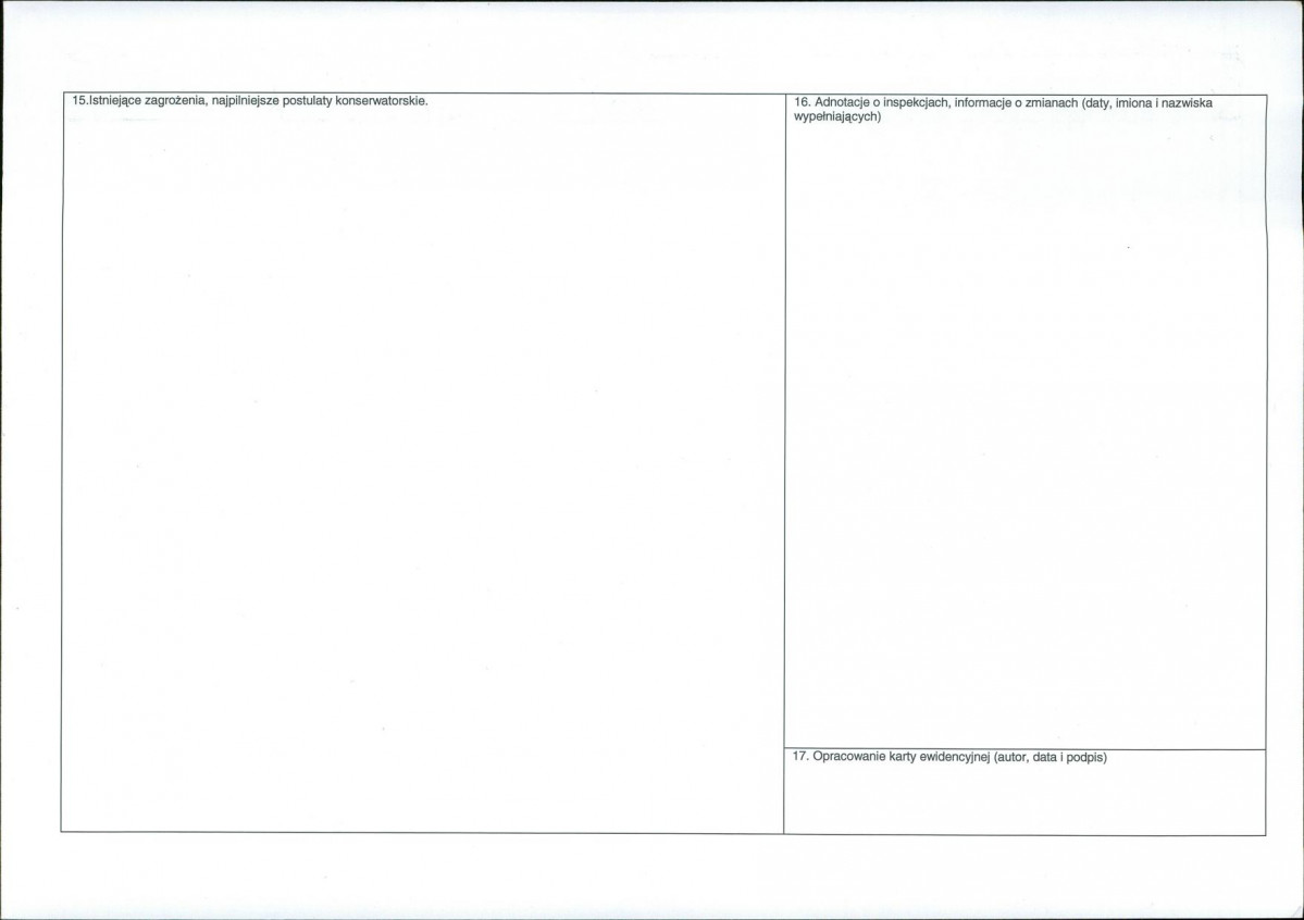 Karta obiektu niewpisanego do rejestru, skan nr 2