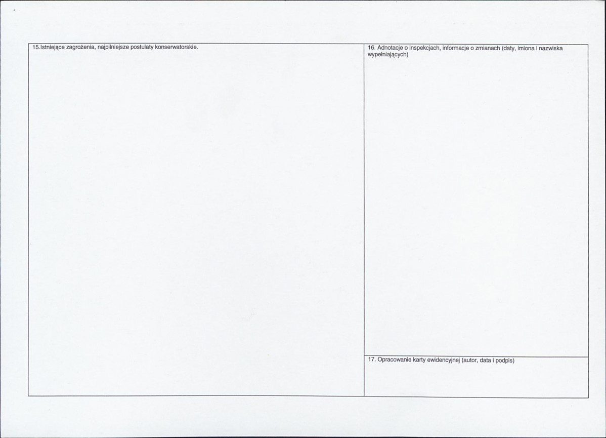 Karta obiektu niewpisanego do rejestru, skan nr 2