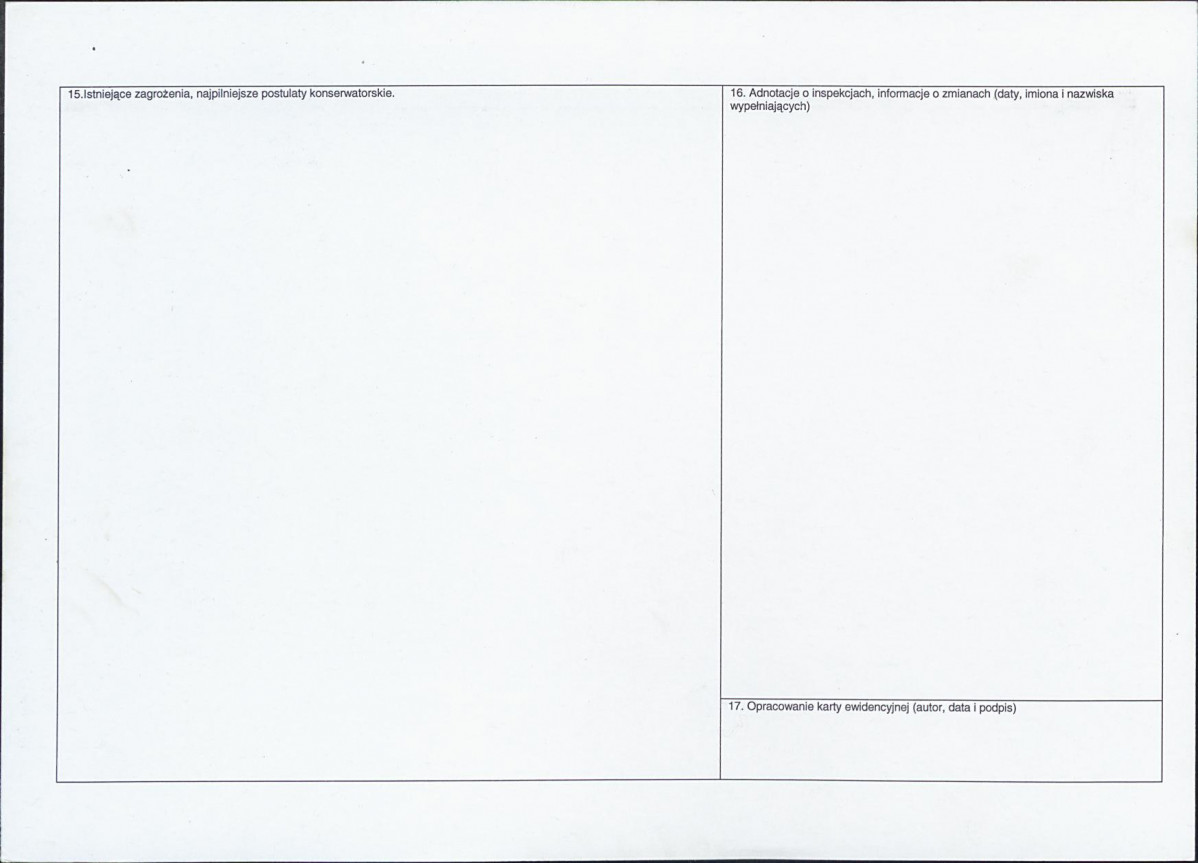 Karta obiektu niewpisanego do rejestru, skan nr 2