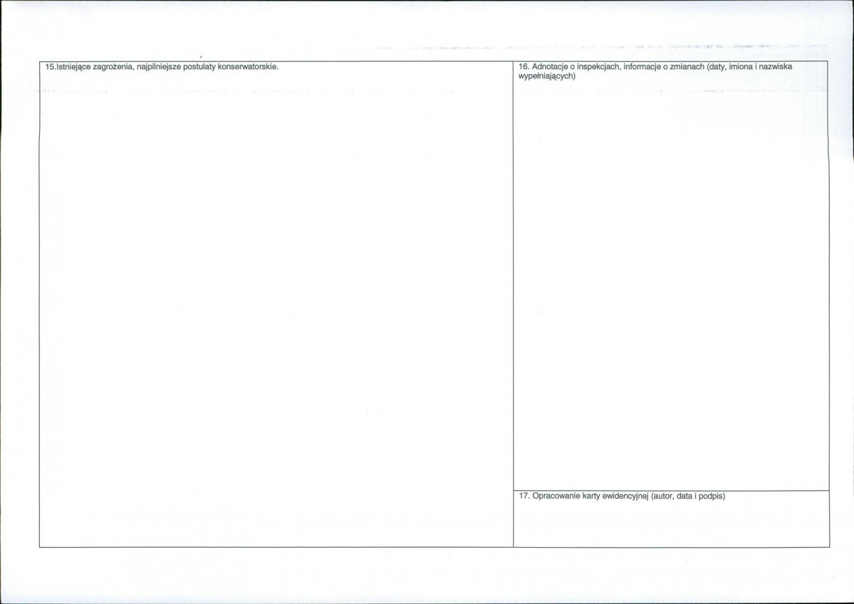 Karta obiektu niewpisanego do rejestru, skan nr 2