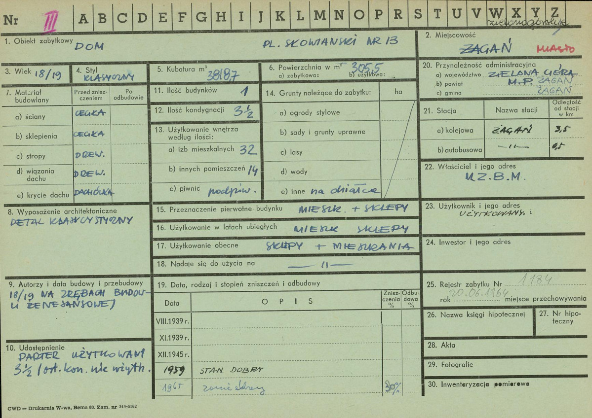Karta zielona, skan nr 1
