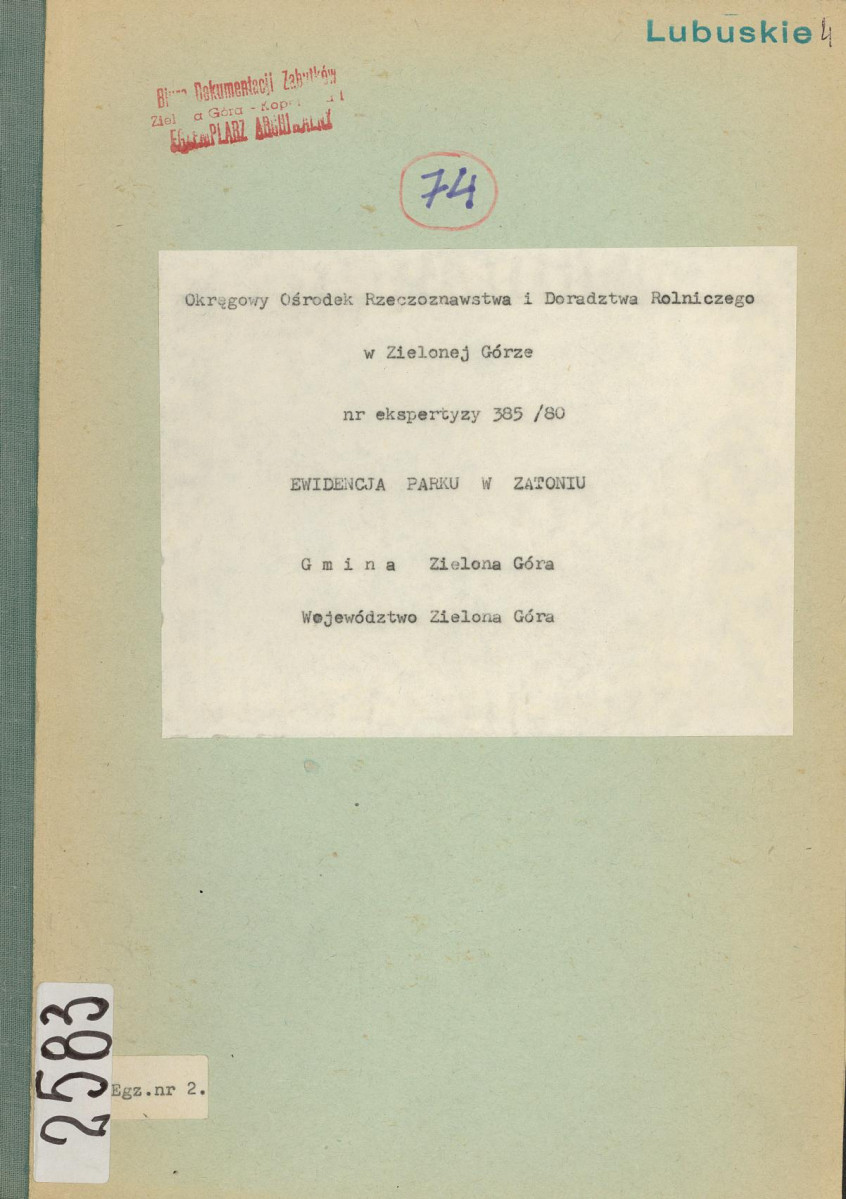 Ewidencja parkowa, skan nr 1
